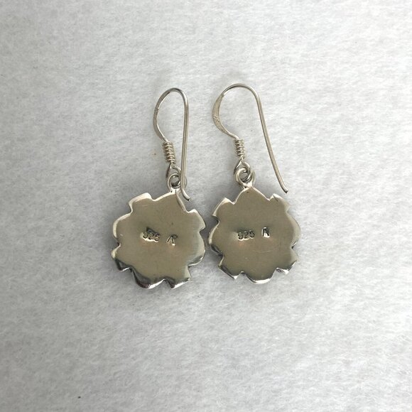 Oxidized Sterling Silver 925 Saltire Cross Style Dangle Drop Earrings - Picture 5 of 13